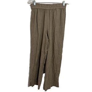 Only ONLYTOKYO HW UK Medium Brown linen blend beige‎ trousers
